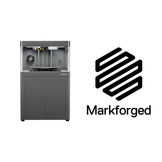 Markforged X7 3D Printer and Markforged logo