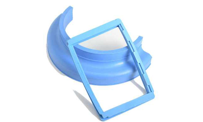 Blue solid molded fluorosilicone parts 