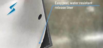 Gasket with easy peel, water resistant release liner (thumbnail_